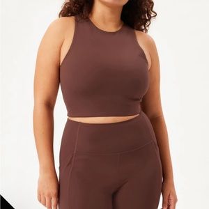 NWT Girlfriend Collective Brown Dylan Tank Bra in Size Medium